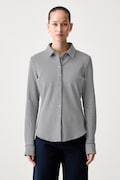 Tommy Hilfiger koszula damska bawełniana z elastanem granatowa gładka WW0WW43528