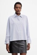 Weekend Max Mara cămașă din bumbac ARTURO culoarea bleumarin, cu guler clasic, relaxed, 2525116042600