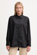 Calvin Klein Jeans cămașă din bumbac culoarea negru, cu guler clasic, relaxed, LV044D167G