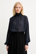 Marella bluză culoarea bleumarin, uni, 2523116012200