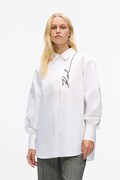 Karl Lagerfeld cămașă culoarea alb, cu guler clasic, relaxed, A4W11014
