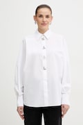 Бавовняна сорочка Karl Lagerfeld колір білий relaxed класичний комір A4W11022