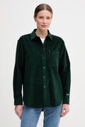Lacoste koszula damska bawełniana zielona gładka CF5336