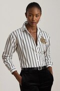 Бавовняна сорочка Lauren Ralph Lauren колір білий relaxed класичний комір 200979991