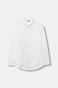 Дитяча бавовняна сорочка United Colors of Benetton колір білий 5EW7CQ04A