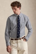 Polo Ralph Lauren košeľa pánska bavlnená modrá s kockovaným vzorom 710929347