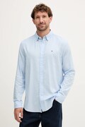 Βαμβακερό πουκάμισο Tommy Hilfiger ανδρικό, χρώμα: μπλε, MW0MW39446