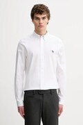 PS Paul Smith koszula bawełniana męska kolor biały slim z kołnierzykiem button-down M2R-599R-PZEBRA