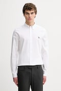 PS Paul Smith koszula bawełniana męska kolor biały slim z kołnierzykiem button-down M2R-599R-PZEBRA