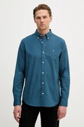 Calvin Klein Jeans koszula męska kolor turkusowy regular z kołnierzykiem button-down LV140EM125