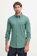 Pamučna košulja BOSS Orange boja: zelena, slim, s button-down ovratnikom, 50543089