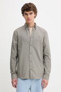Tommy Jeans koszula bawełniana męska kolor zielony regular z kołnierzykiem button-down DM0DM22025
