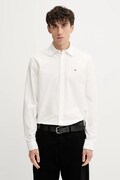 Tommy Jeans koszula bawełniana męska kolor beżowy regular z kołnierzykiem klasycznym DM0DM22026