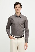 Armani Exchange koszula bawełniana męska kolor szary regular z kołnierzykiem klasycznym XM001868 AF18836