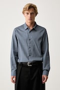 Armani Exchange сорочка чоловіча бавовняна темно-синя XM001942 AF19194