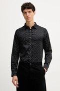 Armani Exchange koszula bawełniana męska kolor czarny regular z kołnierzykiem klasycznym XM001942 AF19194