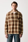 Levi's koszula męska bawełniana LS WORKER - WW x WORKWEAR brązowa gładka 003O2