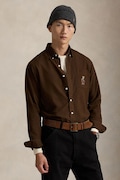 Памучна риза Polo Ralph Lauren в кафяво със стандартна кройка 710P00662