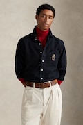 Памучна риза Polo Ralph Lauren в черно със стандартна кройка 710P00662