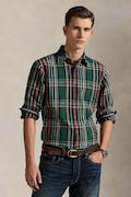 Polo Ralph Lauren koszula bawełniana męska kolor granatowy regular z kołnierzykiem button-down 710P00524