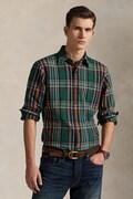 Бавовняна сорочка Polo Ralph Lauren колір синій regular комір button-down 710P00524
