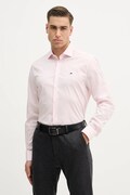Tommy Hilfiger koszula męska kolor różowy slim z kołnierzykiem włoskim MW0MW38347