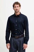 Tommy Hilfiger košulja za muškarce od pamuka mornarsko plava bez uzorka MW0MW40460