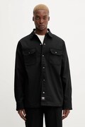 Dickies koszula męska kolor czarny regular z kołnierzykiem klasycznym DK0A8673