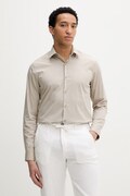 Calvin Klein košeľa pánska bavlnená s elastanom béžová hladká LV019EU037
