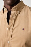 Tommy Hilfiger koszula męska sztruksowa beżowa gładka MW0MW40486