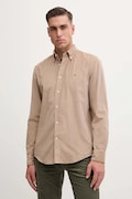Вельветова сорочка Tommy Hilfiger колір коричневий regular комір button-down MW0MW40486