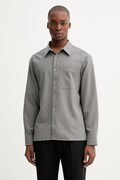 Calvin Klein koszula z dodatkiem wełny kolor szary LV04LD115G