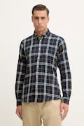 Barbour koszula bawełniana CROSSFELL męska kolor granatowy regular z kołnierzykiem button-down MSH4995