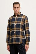 Barbour koszula bawełniana FOLLEY męska kolor granatowy regular z kołnierzykiem button-down MSH5364