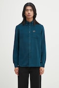 Fred Perry koszula bawełniana męska kolor zielony regular z kołnierzykiem button-down M1737