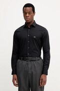Košile Michael Kors pánská, černá barva, slim, s italským límcem, MK0DS01288