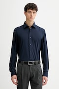 Košeľa BOSS tmavomodrá farba, slim, s talianskym golierom, 50550068