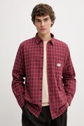 Guess Jeans koszula bawełniana męska kolor czerwony regular z kołnierzykiem klasycznym M5BH16 WGMH1