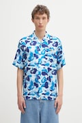 Košile A Bathing Ape Camo pánská, modrá barva, 001SRL301007M
