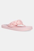 В'єтнамки Tommy Jeans BRAIDED THONG BEACH SANDAL колір рожевий на плоскому ходу EN0EN02877