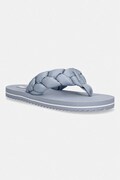 Tommy Jeans σαγιονάρες δίχαλες γυναικείες BRAIDED THONG BEACH SANDAL μπλε EN0EN02877