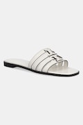Tory Burch klapki skórzane Ines Cage Slide damskie kolor biały 158616-101