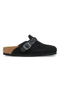 Semišové šľapky Birkenstock Boston Braided čierna farba, 1030497