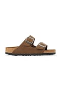 Semišové pantofle Birkenstock Arizona dámské, hnědá barva, 1030865