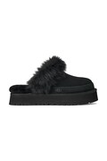 Παντόφλες σουέτ UGG Disquette Chalet χρώμα: μαύρο, 1173930.BLK