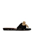 Kurt Geiger London klapki Kensington Bow Flat Sdl damskie kolor czarny 655735689