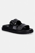 Tommy Hilfiger klapki damskie TH LIGHT DOUBLE STRAP SANDAL czarne FW0FW08953