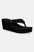 Tommy Hilfiger japonki damskie TH WEDGE BRAIDED SUMMER czarne FW0FW09198