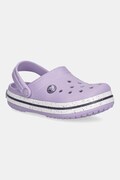 Crocs klapki dziecięce CROCS CROCBAND SPECKLED BAND CLOG kolor fioletowy 211645