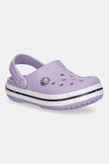Crocs klapki dziecięce CROCS CROCBAND SPECKLED BAND CLOG kolor fioletowy 211646